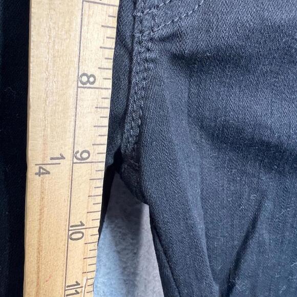 MOTHER Rascal Ankle Fray Guilty Flash Black Gold Glitter High Rise Jeans Sz 23 - Picture 11 of 16